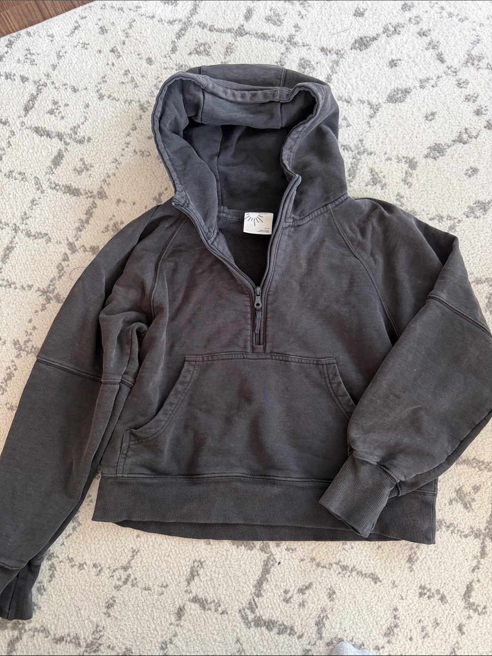 Women’s Half-Zip Hooded Sweatshirt - Black